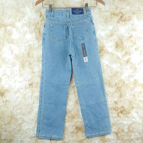 Faded Glory Boy's Relaxed Fit Adjustable Waist Blue Jeans Size 10S Light Wash - Picture 6 of 8